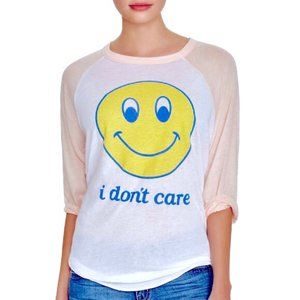 Wildfox Raglan ‘I don’t care’ tee